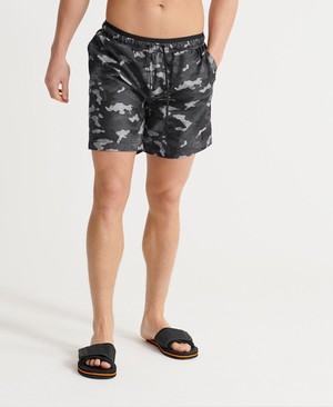 Superdry Surplus Férfi Fürdőruha Fekete/Camo | EJXYG1350